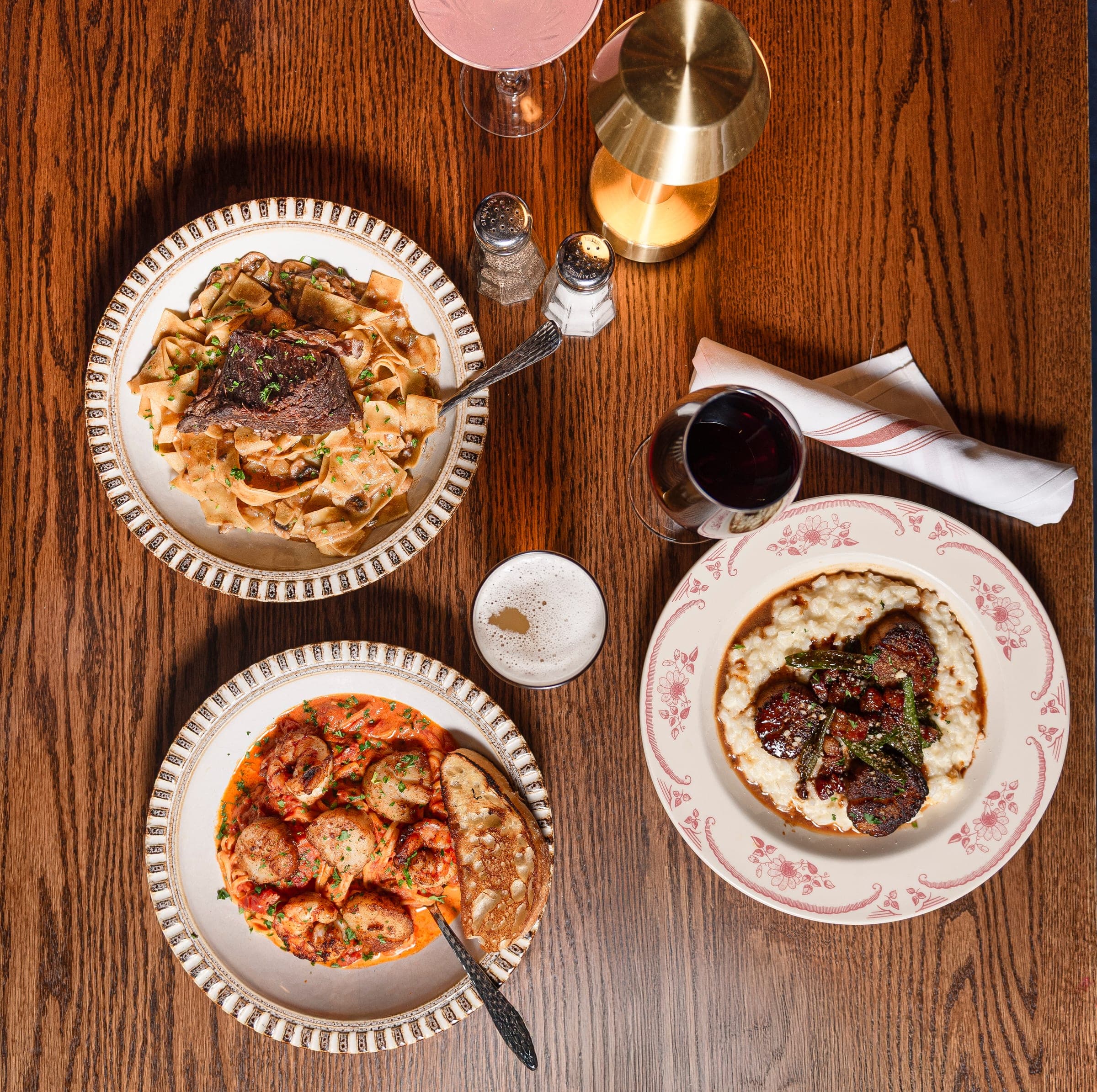 A spread of dishes at The Crown Tavern – pub fare in Glen Mills, PA